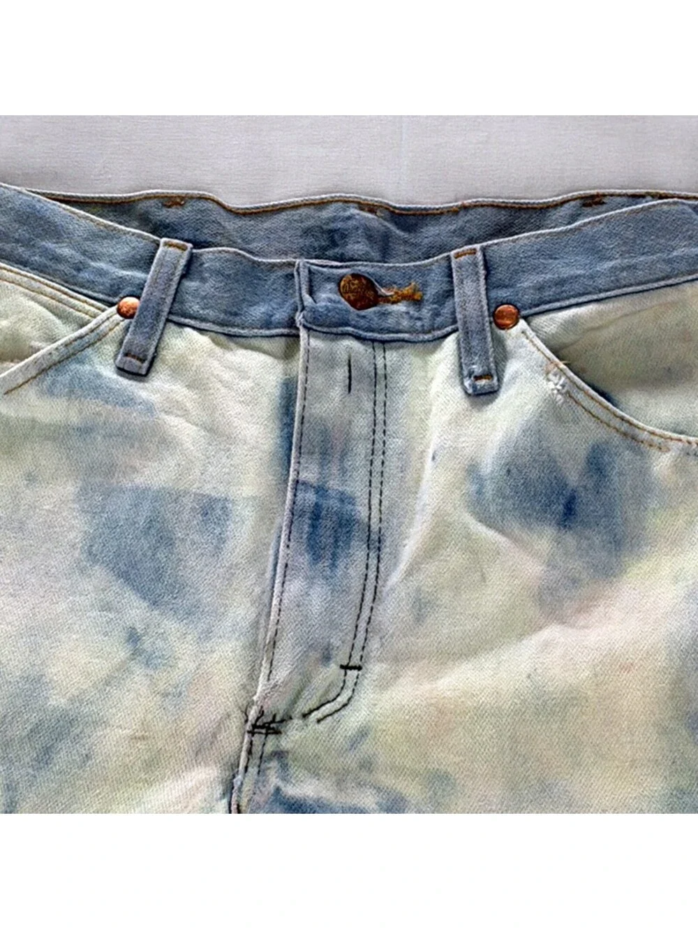Vintage 80s Wrangler Custom Bleached Jeans Grunge Mens 29x30